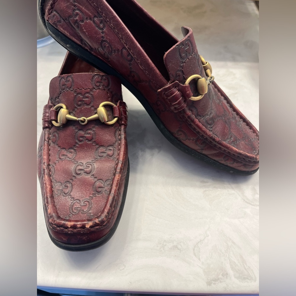 Gucci GG logo printed loafers Sneakers Leather